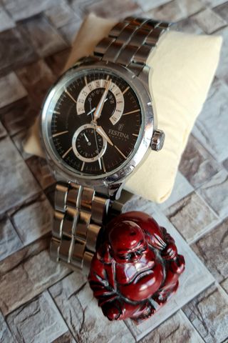 Reloj Festina Caballero Negro y Plateado