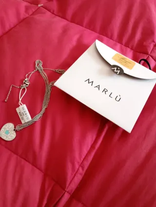 Collana Marlù Cuore Argento e Azzurro