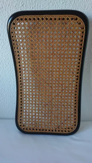 Supporto per sedia Cesca in rattan nero e marrone