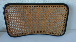 Supporto per sedia Cesca in rattan nero e marrone