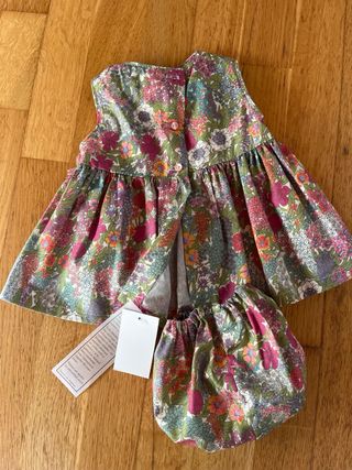 Vestido y braguita floral bebé 3 meses
