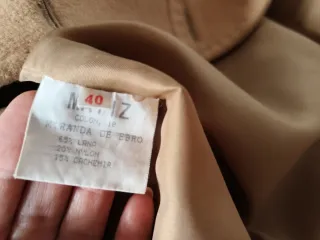 Chaqueta color camel de lana y cachemir