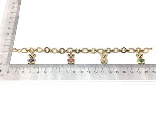 pulsera oro 18k con piedra con circonita