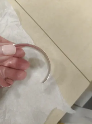 Pulsera ancha plata esterlina nueva ajustable