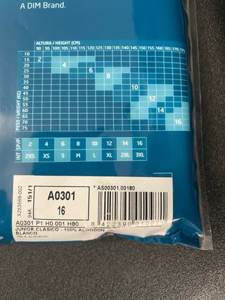 2 Camisetas Abanderado Tirantes Talla 16