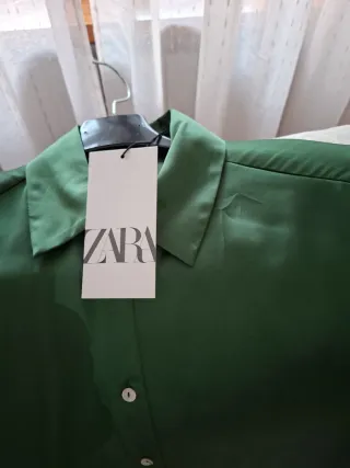 Camicia Zara donna verde taglia S