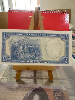 Billete 1/2 Medio Escudo Chile