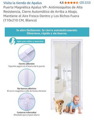 Mosquitera Magnética Apalus VP 110x210cm