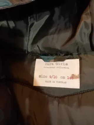 Piumino bambina camouflage con uccelli 10 anni