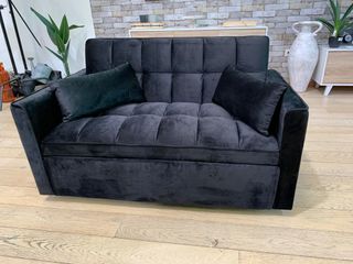 Sofá Cama Hana 135cm Negro Terciopelo