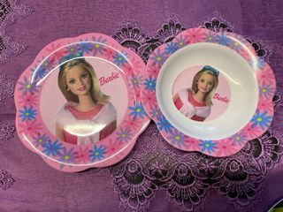 Coppia piatti Barbie per bambina