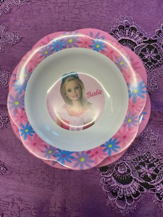 Coppia piatti Barbie per bambina