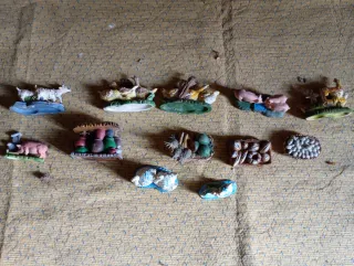 40 statuine presepe made in Italy vintage