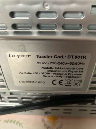 Tostadora Beper Roja
