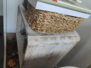 Mesilla de noche SKLUM rústica blanqueada