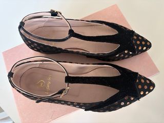 Ángari Zapatos Negro/Dorado Estrella Lunares 37