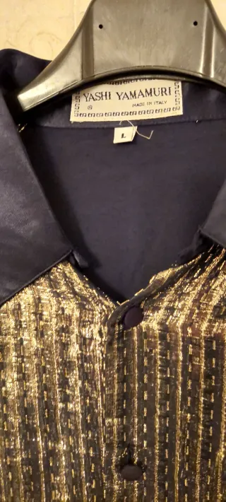 Camicia vintage nero e oro