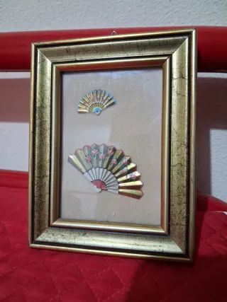 Quadretto con 2 ventagli in miniatura