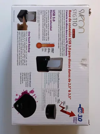 Base conexión discos duros 2,5 y 3,5 USB 3.0