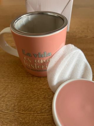 Taza de cerámica con filtro para infusiones