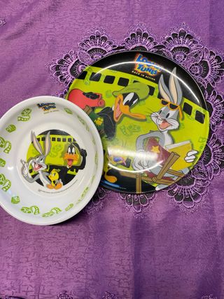 Coppia piatti bambino Looney Tunes