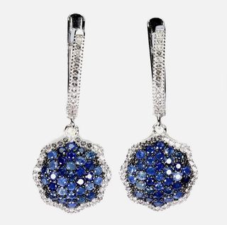 Pendientes Plata Zafiros Azules y Topacios
