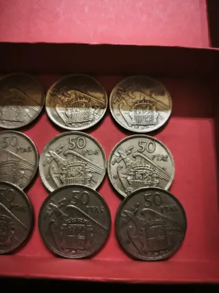 Conjunto 12 Monedas Españolas 50 PTAS