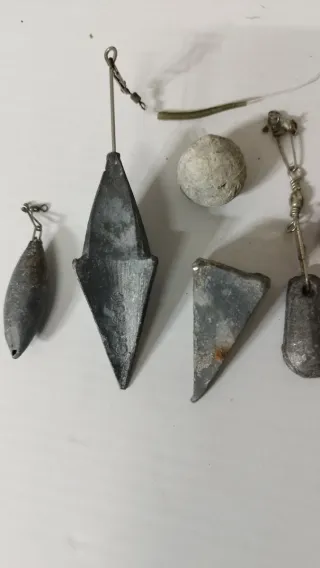 Lotto 13 piombi da pesca 1 Kg varie grammature