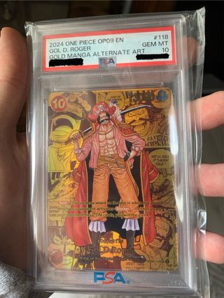 One Piece Gol.D.Roger Gold Manga OP09-118 PSA 10