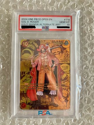 One Piece Gol.D.Roger Gold Manga OP09-118 PSA 10