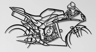 Silueta Yamaha YZF-R1 17 cm