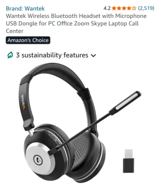 Auriculares Bluetooth Wantek con Micrófono