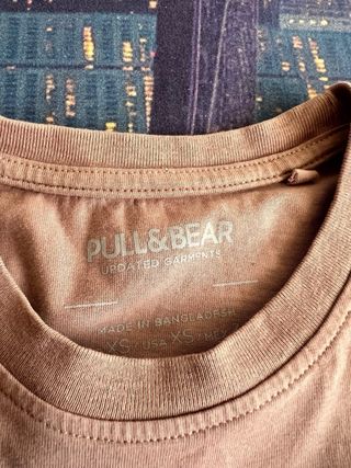 Camiseta Pull&Bear Coral Talla M
