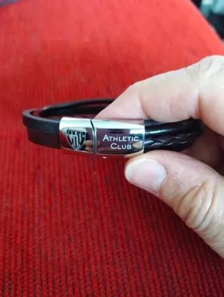 Pulsera Cuero Athletic Bilbao Marrón y Acero