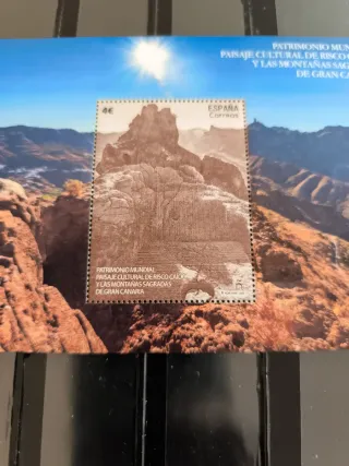 Hoja Bloque Sello Patrimonio Mundial España