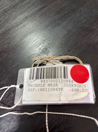 Tavolo da pranzo in legno massello nero con 2 cassetti