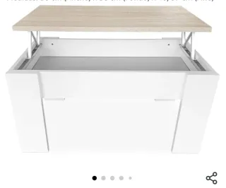 Tavolo da pranzo rialzabile in legno e metallo