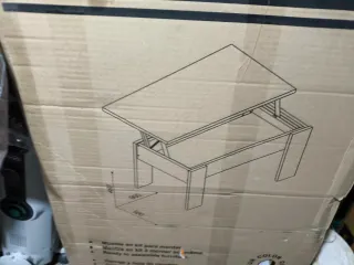 Tavolo da pranzo rialzabile in legno e metallo