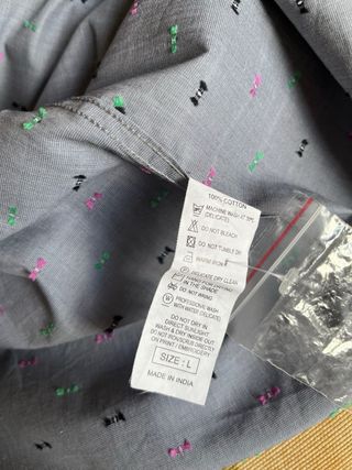 Camisa Benetton gris hombre talla L