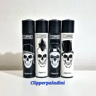 Set 4 Accendini Clipper Teschio
