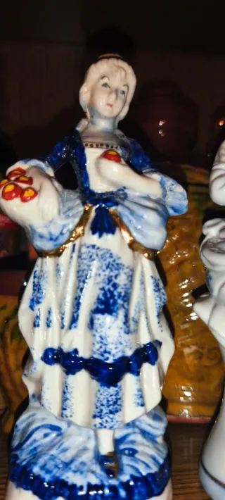 Coppia Di Statuine Porcellana Capodimonte Vintage