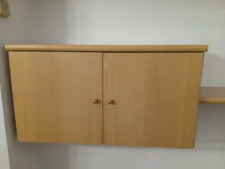 Mueble comedor modular: vitrina, estantes, cajones