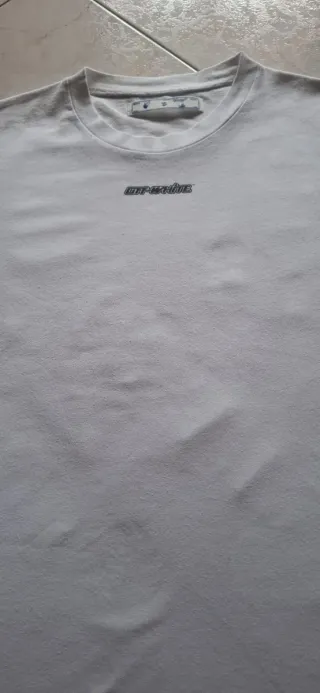 T-shirt Off-White Blu/Bianco