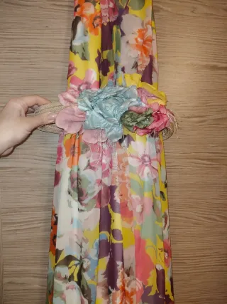 Abito lungo floreale donna