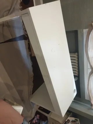 Mesa de estudio doble blanca