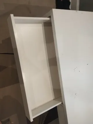 Mesa de estudio doble blanca