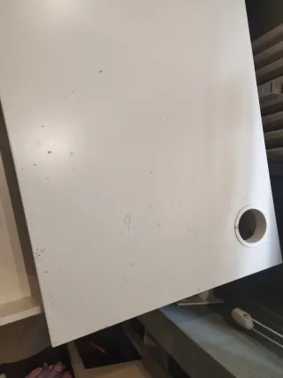 Mesa de estudio doble blanca