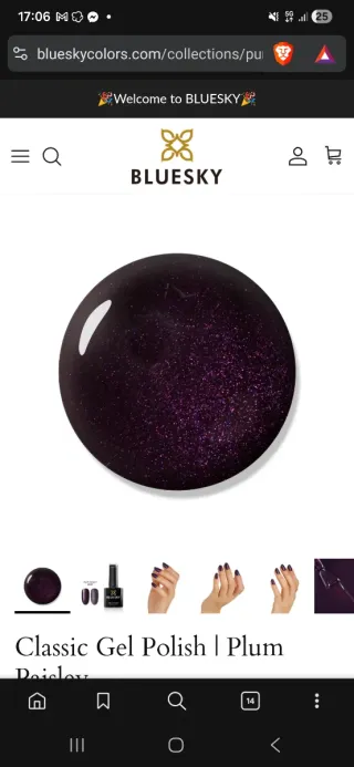 Bluesky Gel Polish purpura Plum Paisley 10ml