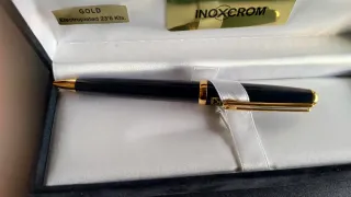 Penna Inoxcrom Roller Oro Placcato 23,6 Kt