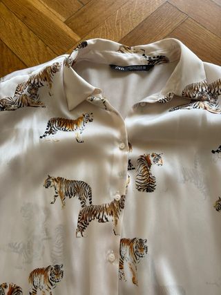 Blusa Zara Estampado Tigres